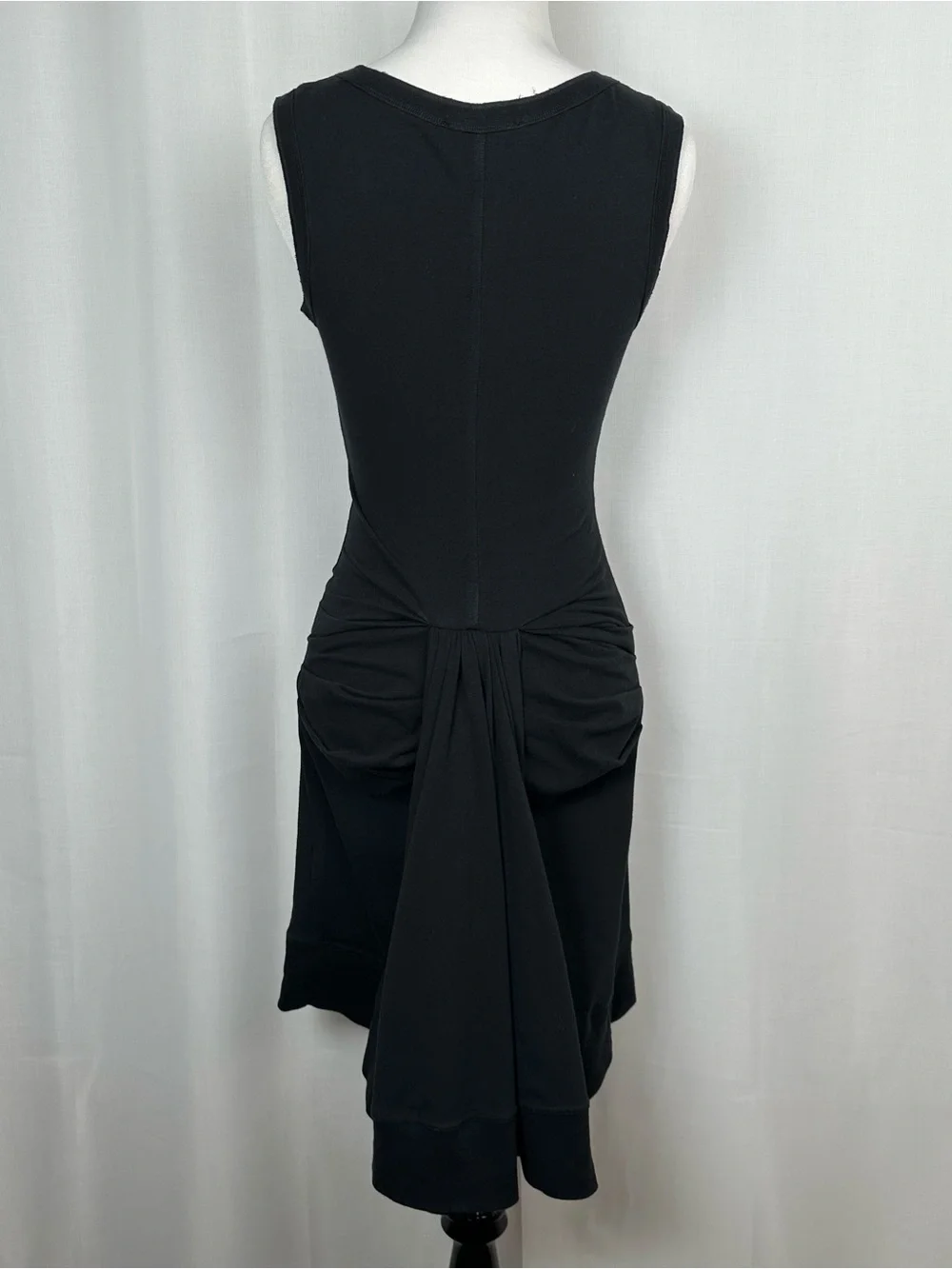 Betsey Johnson Vintage Bustle Back Dress Black Size P Victorian Steampunk Gothic